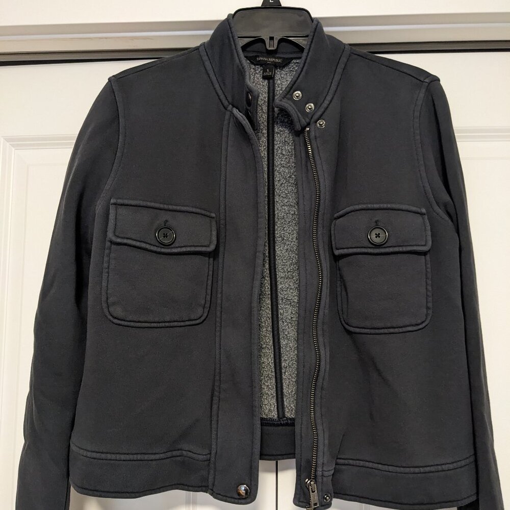 Banana Republic Gray Sweatshirt Jacket - Sz S